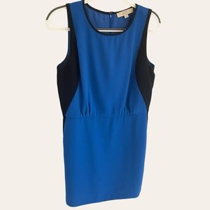 Ann Taylor Loft Royal Blue with Black Contrast Sleeveless Dress Women’s Size 10